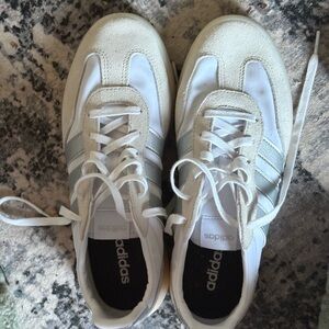 Adidas Classic White and Gray Shoes